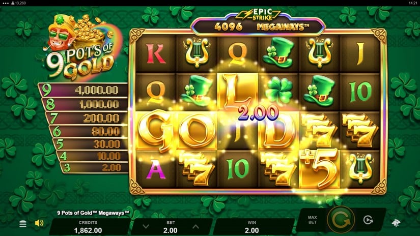 9 Pots of Gold Megaways slot screen 3