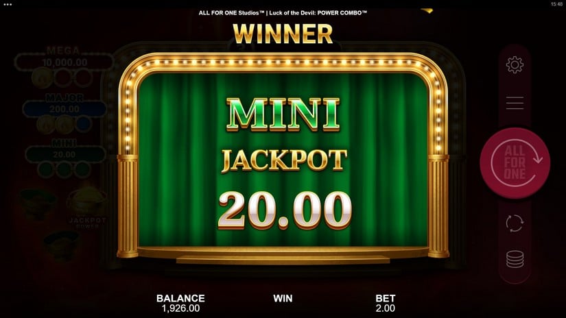 Luck of the Devil POWER COMBO slot screen 4