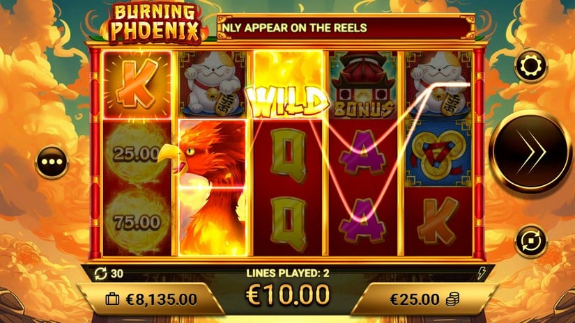 Burning Phoenix slot screen 3