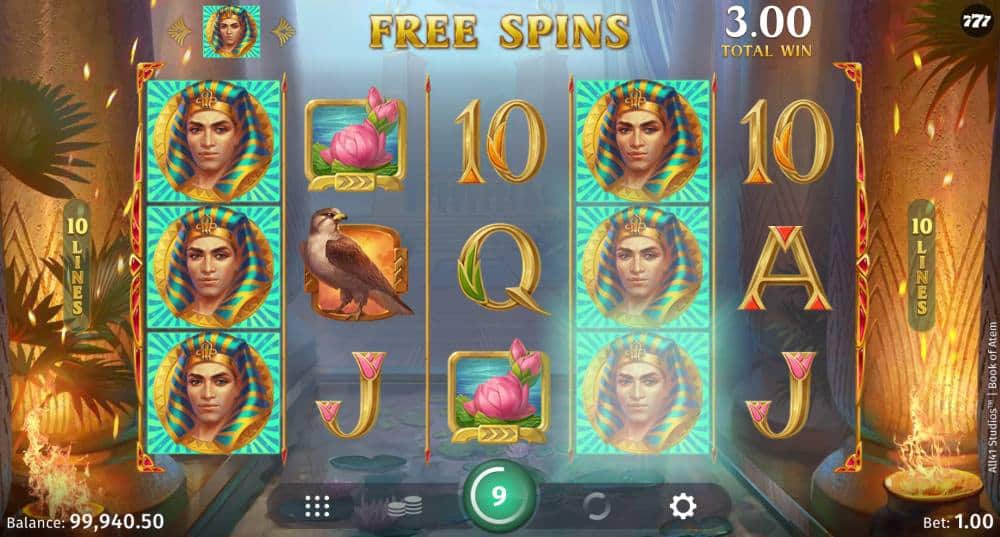 Play free Book of Atem slot game