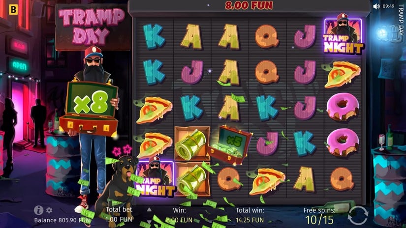 Tramp Day slot screen 4