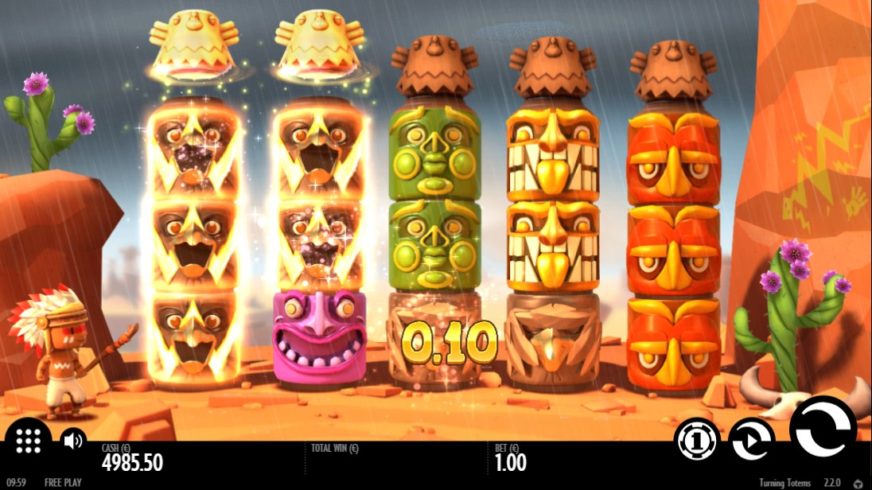 Turning Totems slot screen 3