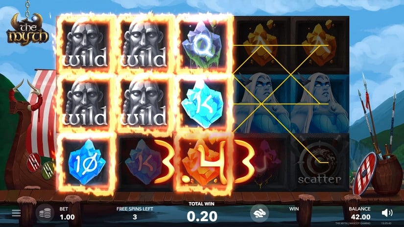 The Myth slot screen 3