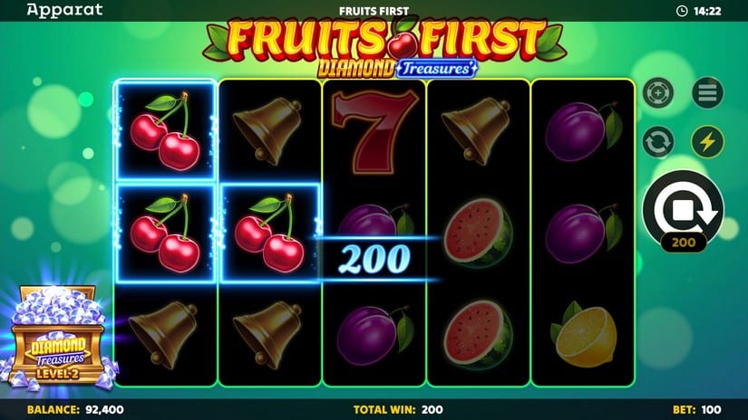 Fruits First – Diamond Treasures slot screen 4