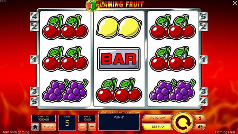 Flaming Fruit slot screen 1