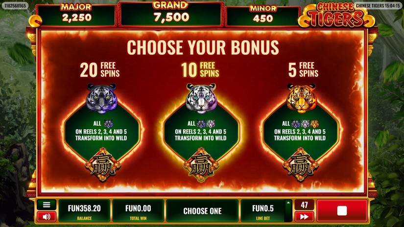 Chinese Tigers slot screen 4