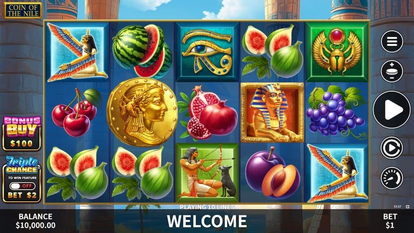Coin of the Nile slot screen 1