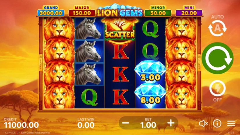 Lion Gems: Hold and Win slot screen 3