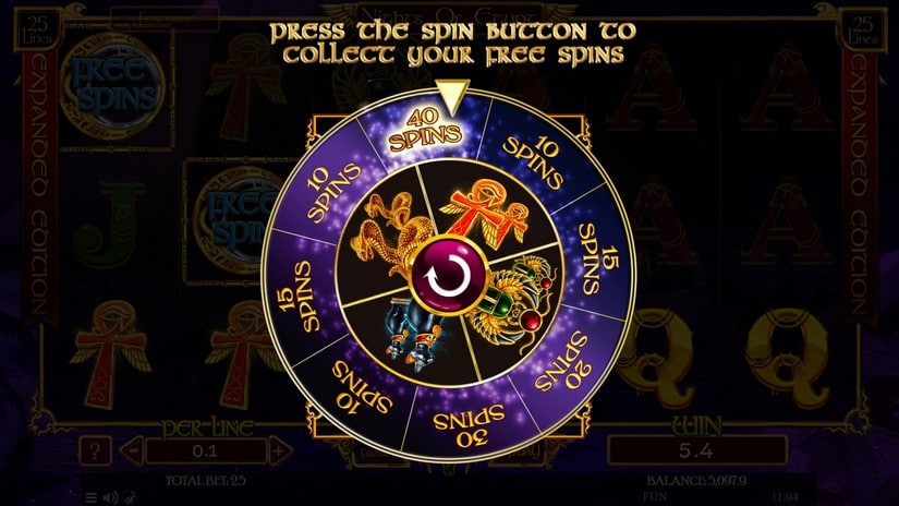 Nights of Egypt Expanded Edition slot screen 4