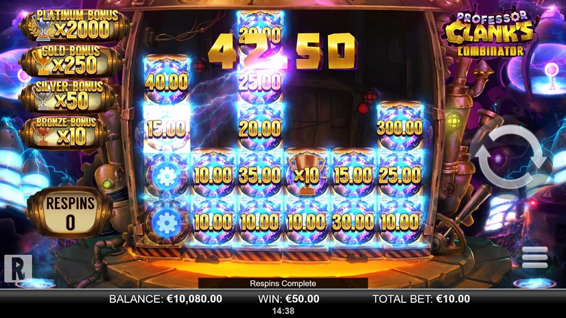 Professor Clank’s Combinator slot screen 5