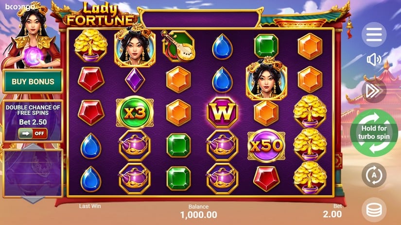 Lady Fortune slot screen 1