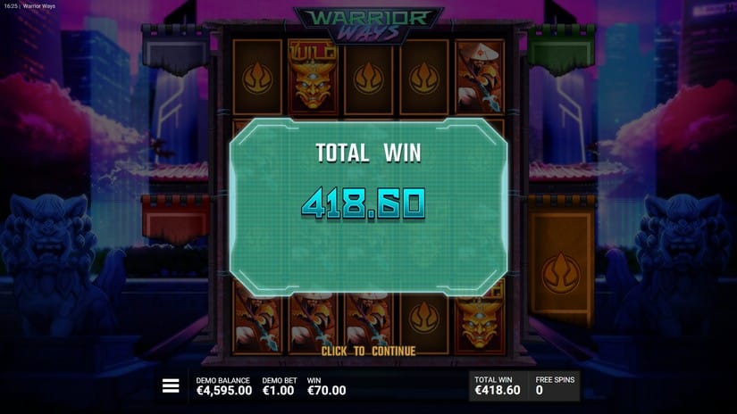Warrior Ways slot screen 7