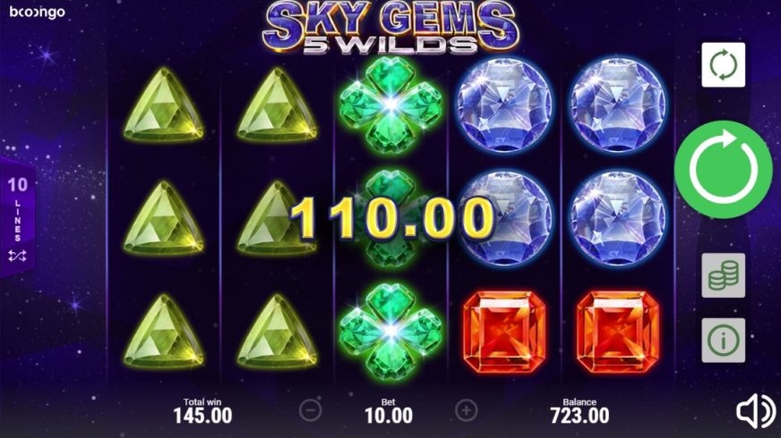 Sky Gems: 5 Wilds slot screen 3