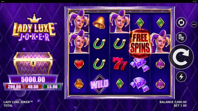 Lady Luxe Joker slot screen 1