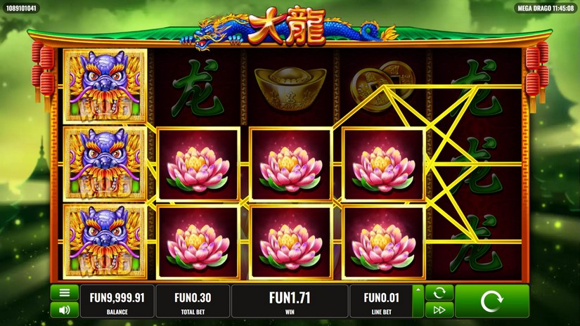 Mega Drago slot screen 3