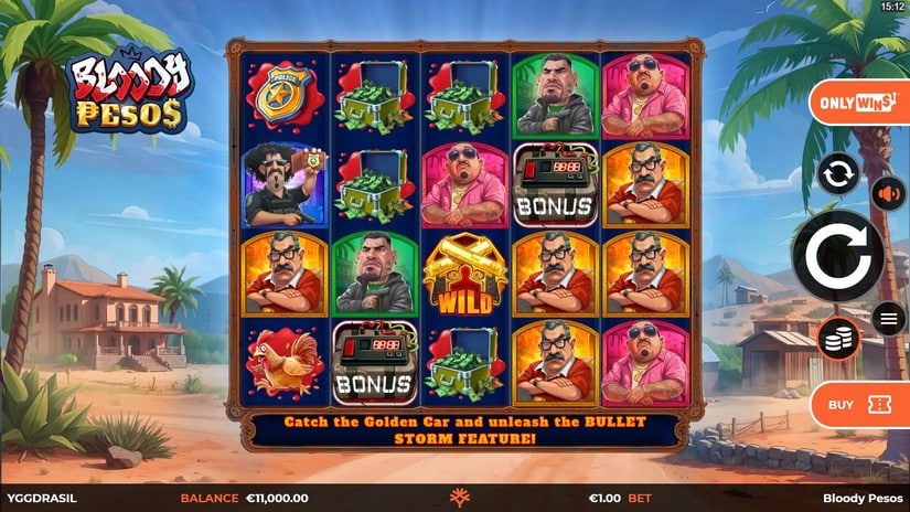 Bloody Pesos slot screen 1
