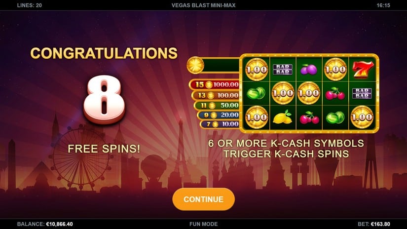 Vegas Blast Mini-Max slot screen 3