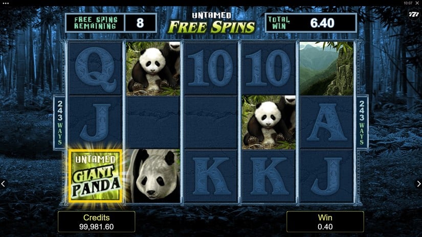Untamed – Giant Panda slot screen 4