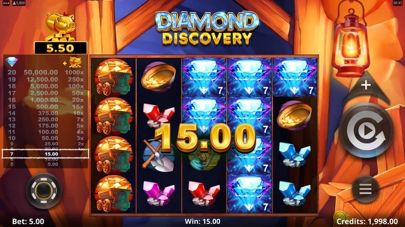 Diamond Discovery slot screen 2