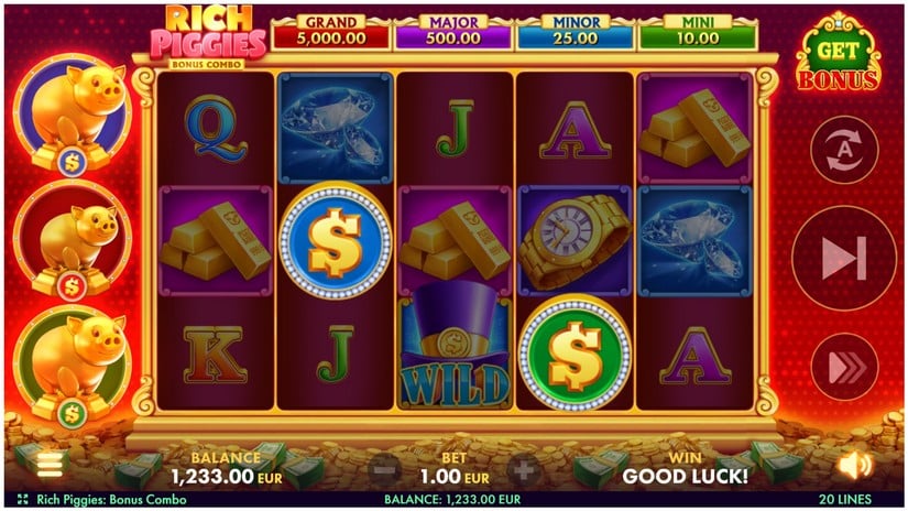 Rich Piggies: Bonus Combo slot screen 2