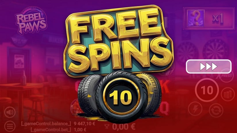 Rebel Paws slot screen 5