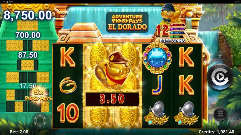 Adventure PIGGYPAYS El Dorado slot screen 4