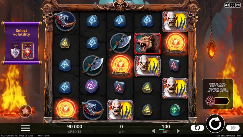Slattors Battle – Orcs vs Elves slot screen 2