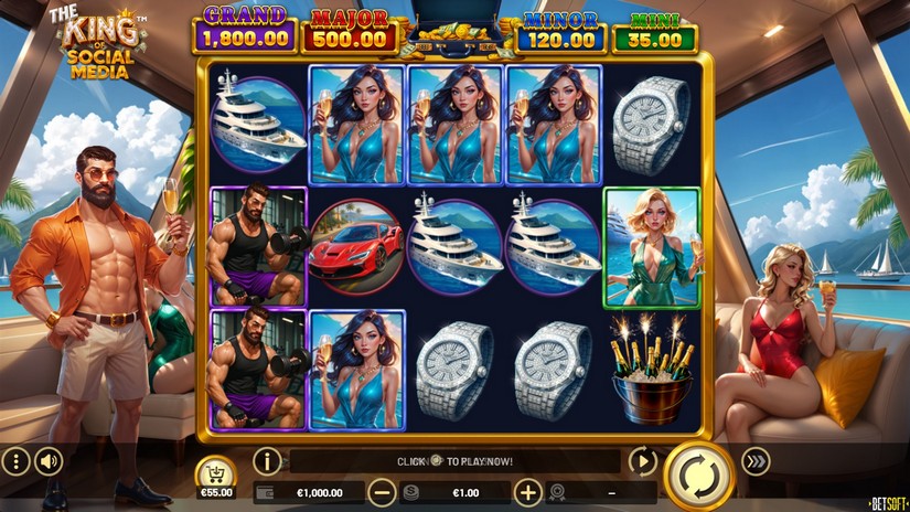 The King of Social Media slot screen 1