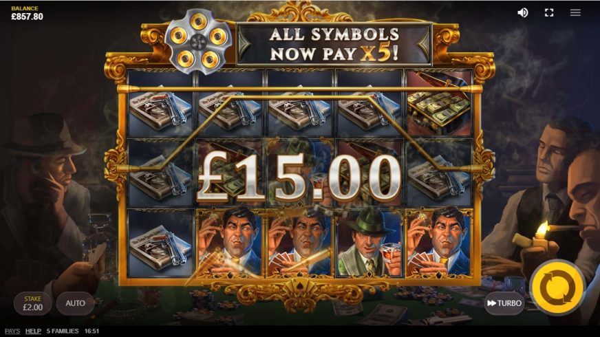 5 Families slot screen 3