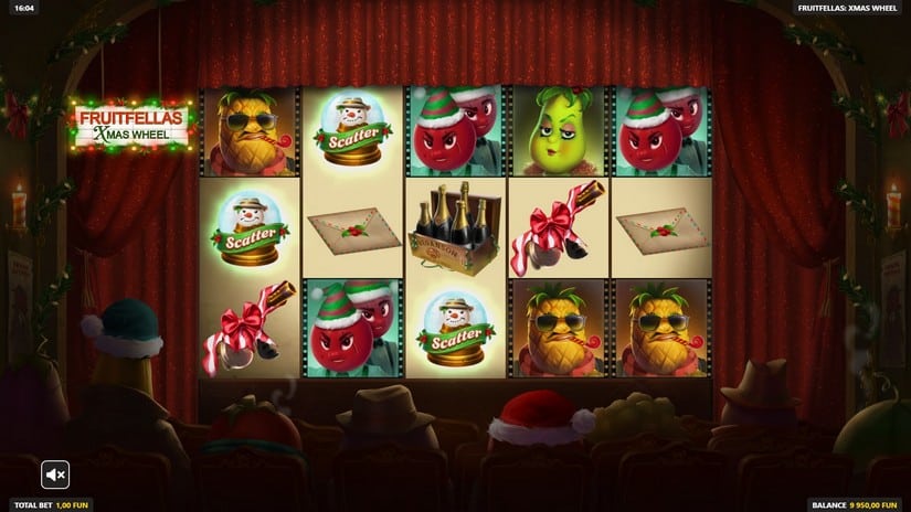 Fruitfellas Xmas Wheel slot screen 2