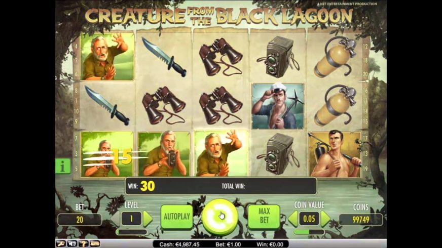 Creature from the Black Lagoon slot screen 2