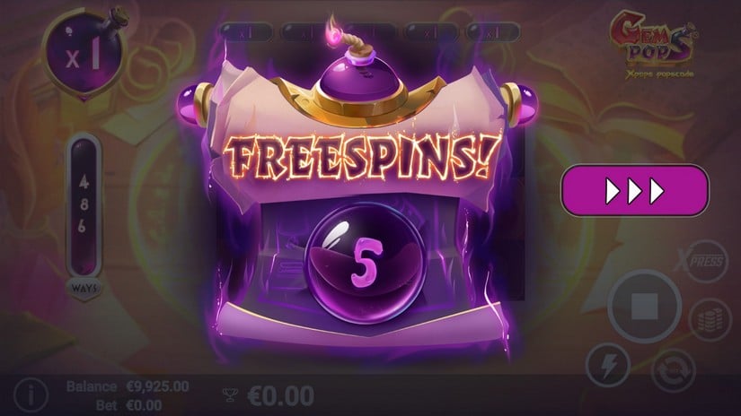 GemPops slot screen 2