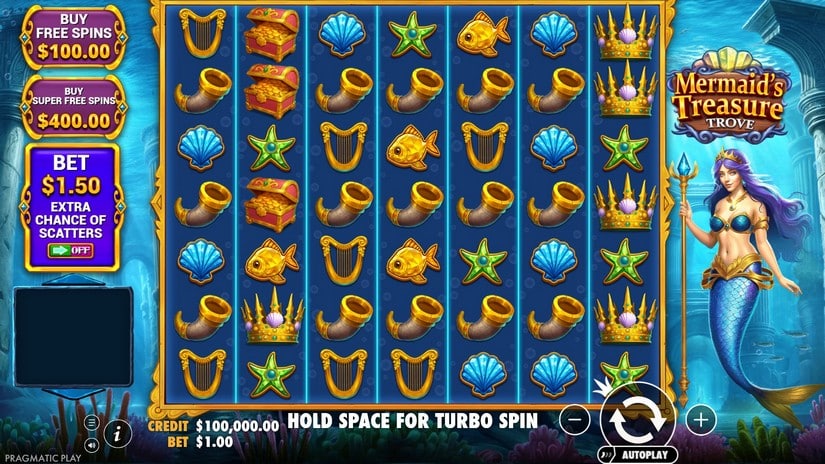 Mermaid’s Treasure Trove slot screen 1