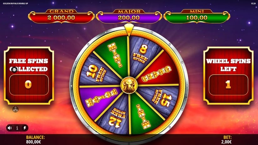 Golden Buffalo Double Up slot screen 3