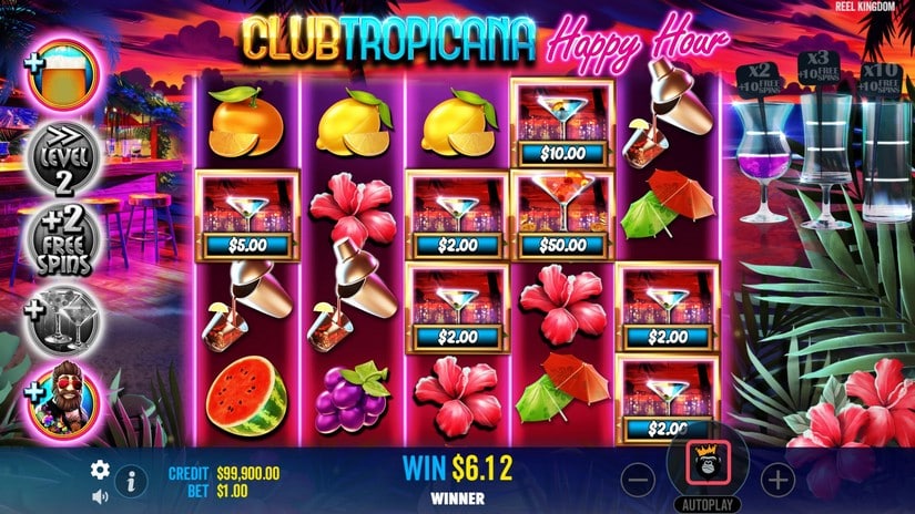 Club Tropicana Happy Hour slot screen 5