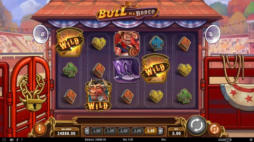 Bull in a Rodeo slot screen 2