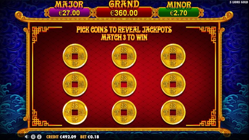 5 Lions Gold slot screen 2