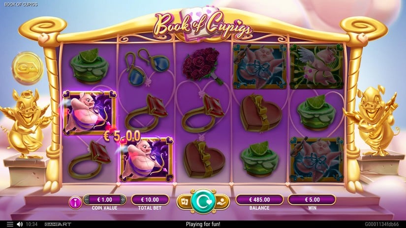 Book of Cupigs slot screen 2