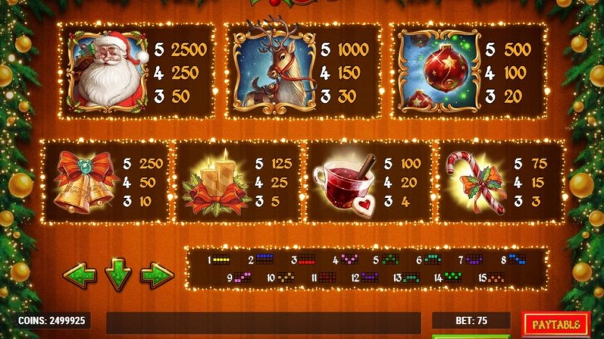 Merry Xmas slot screen 3