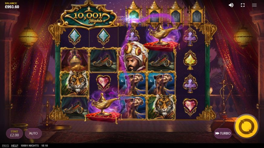 10,001 Nights slot screen 2