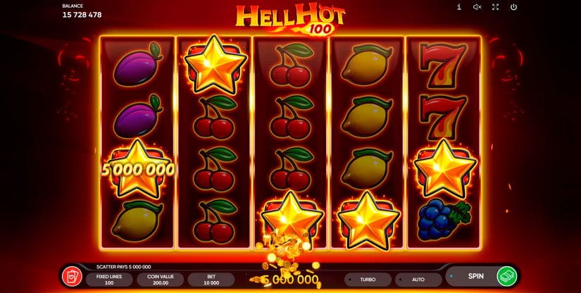 Hell Hot 100 slot screen 1