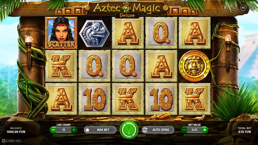 Aztec Magic Deluxe slot screen 1