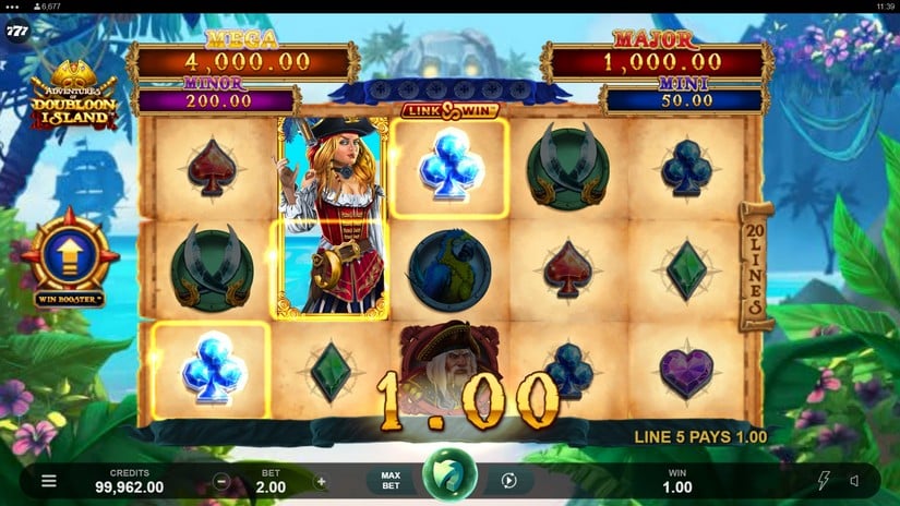 Adventures of Dubloon Island slot screen 3