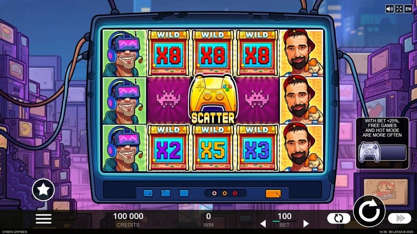 Cyber Gypsies slot screen 1