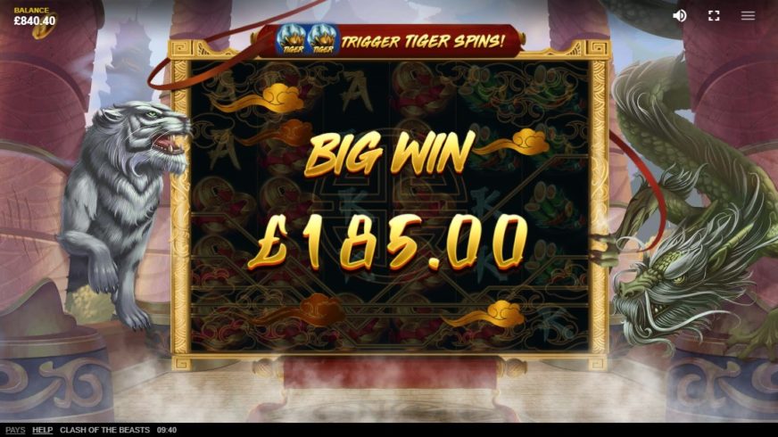 Clash Of The Beasts slot screen 4