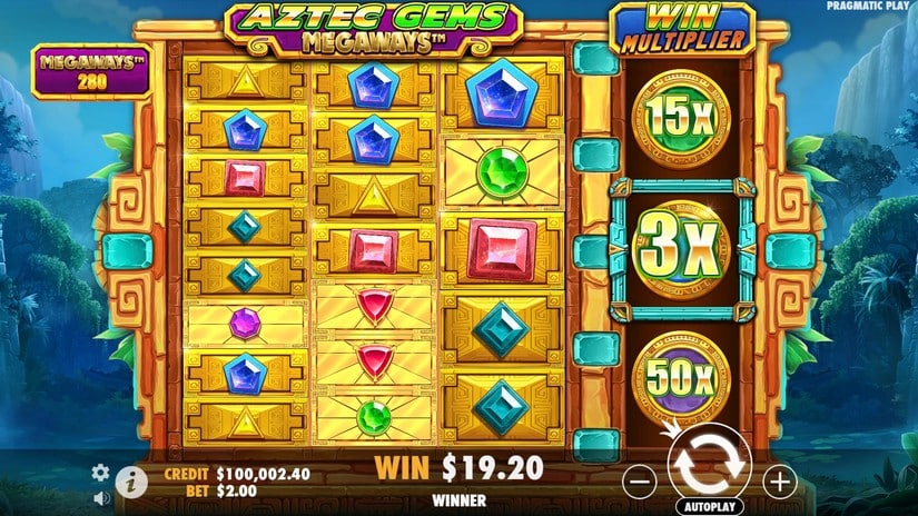 Aztec Gems Megaways slot screen 3