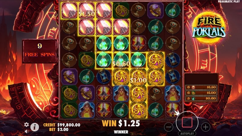 Fire Portals slot screen 4