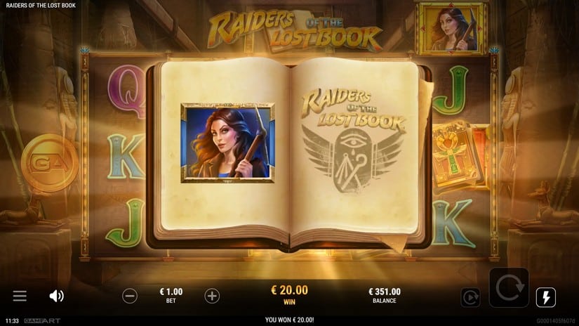 Raiders of the Lost Book slot screen 6
