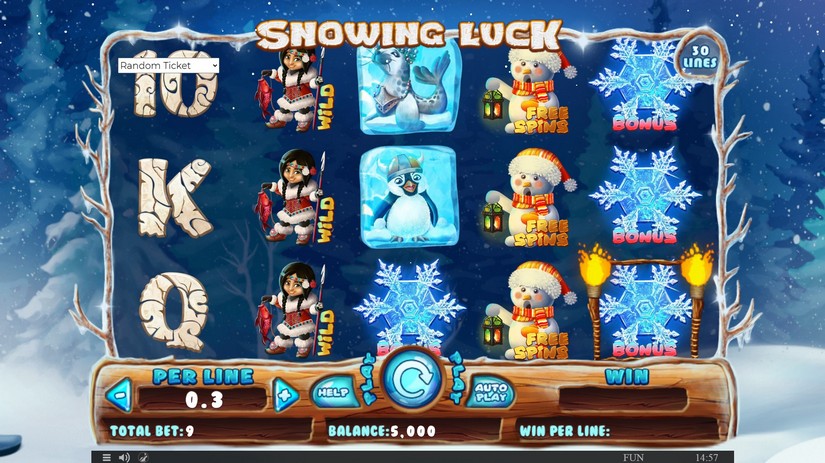 Snowing Luck slot screen 1