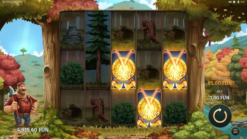 Big Stack Lumberjack slot screen 2